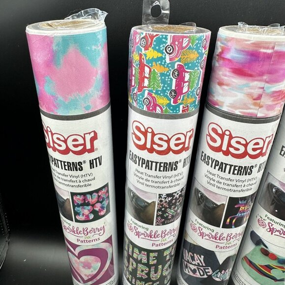 Siser EasyPatterns HTV Heat Transfer Vinyl Sparkle Berry Pattern Bundle Lot of 5 - Picture 2 of 12